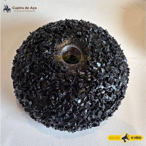 Imagem de Disco Cogumelo de 8cm Diamante Negro Grão 36 Cupins de Aço