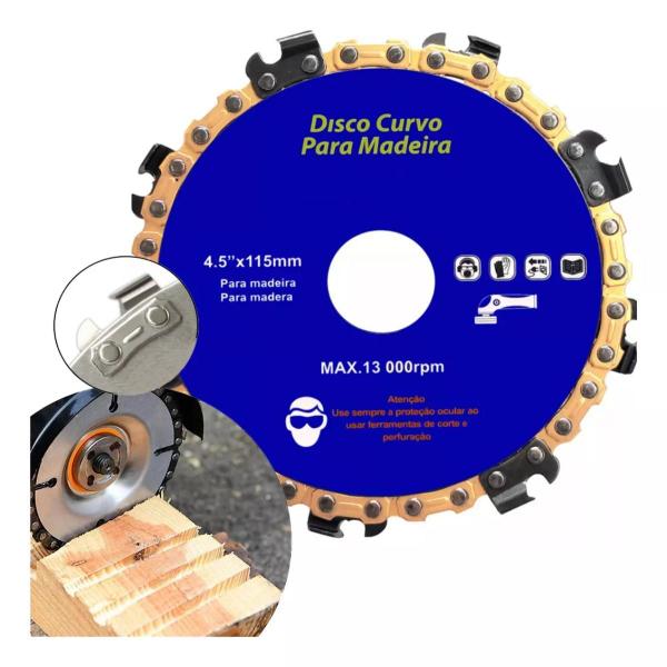 Imagem de Disco Corte Desbaste Para Madeira Motoserra 115 X 22,23mm