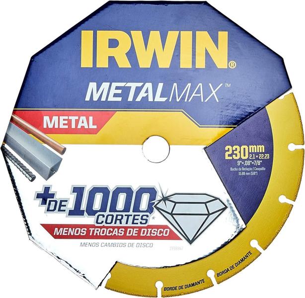 Disco Corte Diamantado Metalmax x ag/cs 9"x7/8" 1998847 Irwin Imagem de Disco Corte Diamantado Metalmax x ag/cs 9"x7/8" 1998847 Irwin