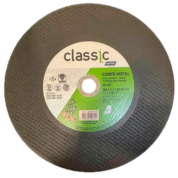 Imagem de Disco Corte Ferro Norton Classic Ar302 - 12''X1/8''X 1'' - 3,2Mm