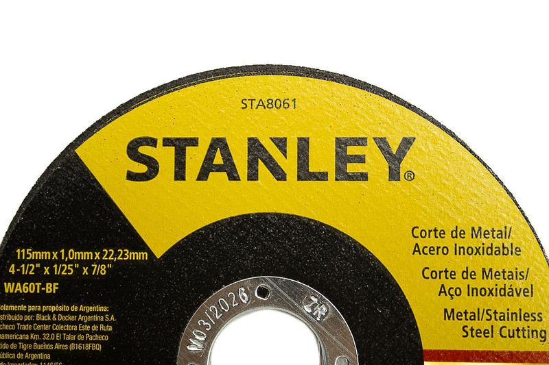 Imagem de Disco Corte Fino Aco Inox 4 1/2 Stanley STA8061