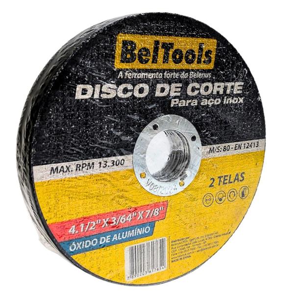 Imagem de Disco Corte Fino Inox 4.1/2 X 1,0 Esmerilhadeira 100 Pçs