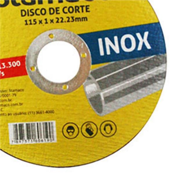 Imagem de Disco Corte Inox 115X1.0X22.23mm - 6190 - STAMACO