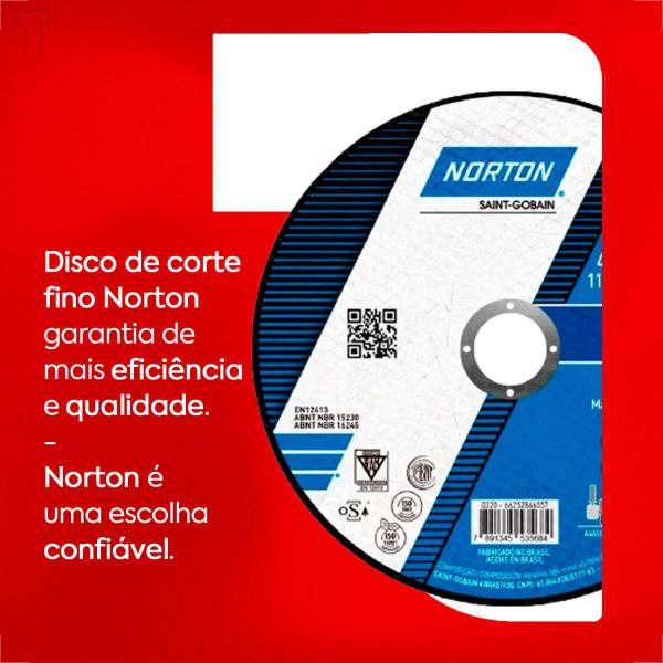 Imagem de Disco corte inox norton 4.1/2 x 1,0