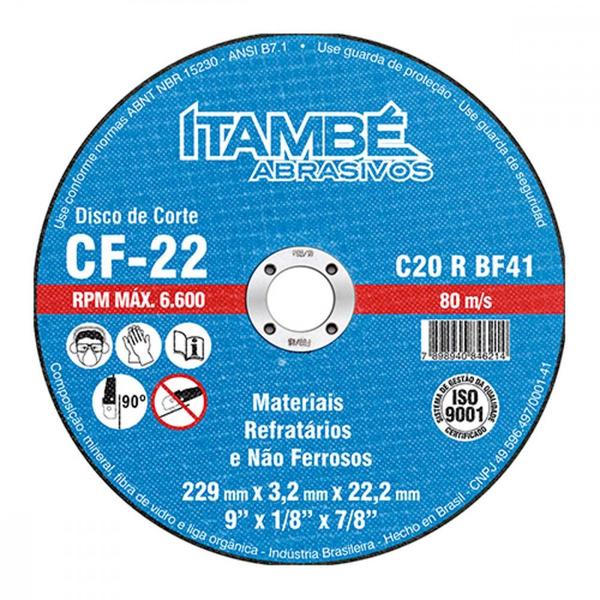 Imagem de Disco Corte Itambe Refr 2T 9X7/8 Cf22