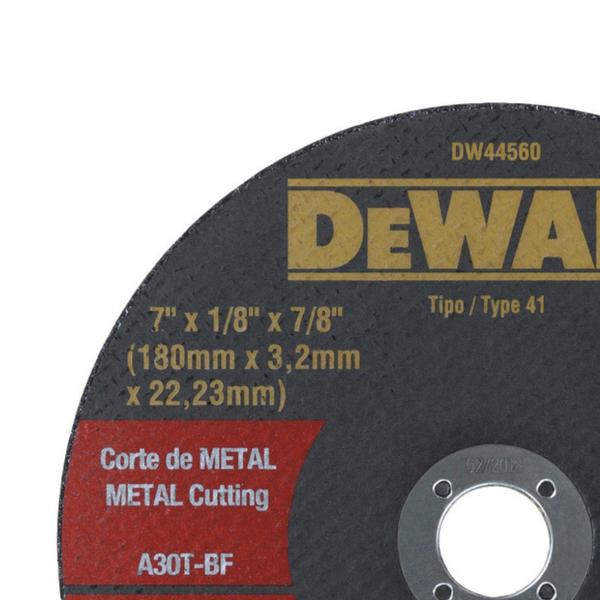 Imagem de Disco Corte Metal 7 x 3,2mm x 7/8 DW44560 Dewalt