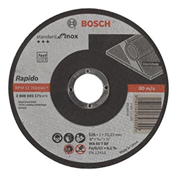 Imagem de Disco Corte para Inox 125MM Grão 60 - 2608.603.171-000 - BOSCH