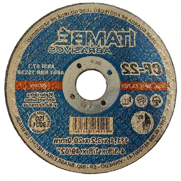 Imagem de Disco Corte Refratario Itambe 4.3/8"X1/8"X 49,62" - Furo 20Mm - Makita - Kit C/10 Peca