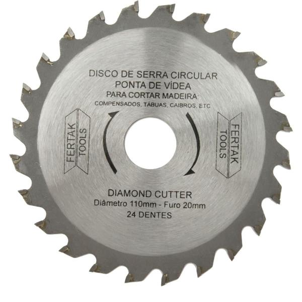 Imagem de Disco Corte Serra Circular Para Madeira 24 Dentes 110X20Mm