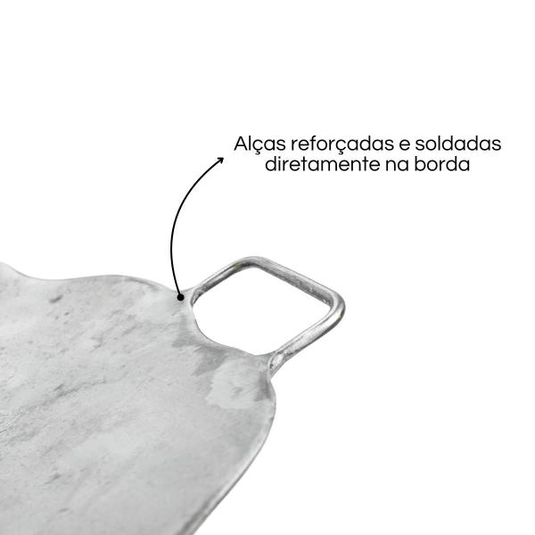 Disco de arado legítimo grosso com alças bp - 52 cm - Brasero Parrillas Imagem de Disco de arado legítimo grosso com alças bp - 52 cm