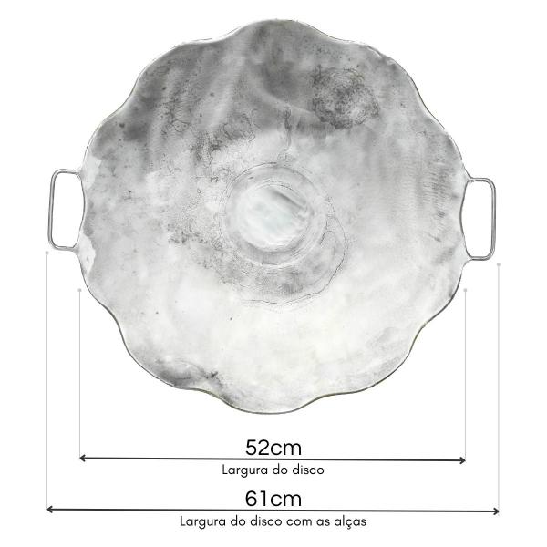 Disco de arado legítimo grosso com alças bp - 52 cm - Brasero Parrillas Imagem de Disco de arado legítimo grosso com alças bp - 52 cm