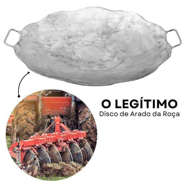 Disco de arado legítimo grosso com alças bp - 52 cm - Brasero Parrillas Imagem de Disco de arado legítimo grosso com alças bp - 52 cm