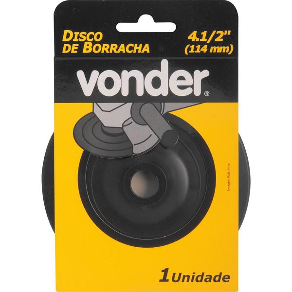 Imagem de Disco de Borracha para Lixadeira 4.1/2'' Perfil Baixo Vonder