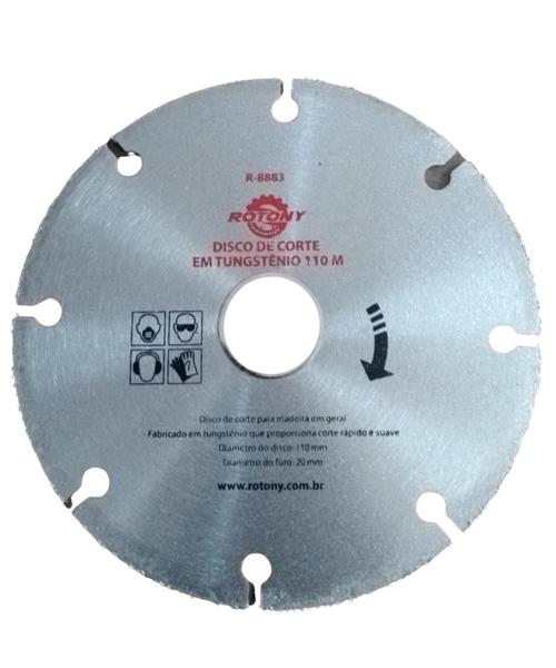 Imagem de Disco de Corte 110mm Rotony em Tungstênio MDF/Madeira/Compensado