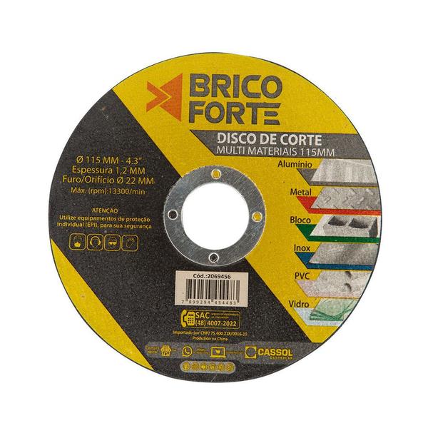 Imagem de Disco de Corte 115mm Multi Materiais Brico Forte