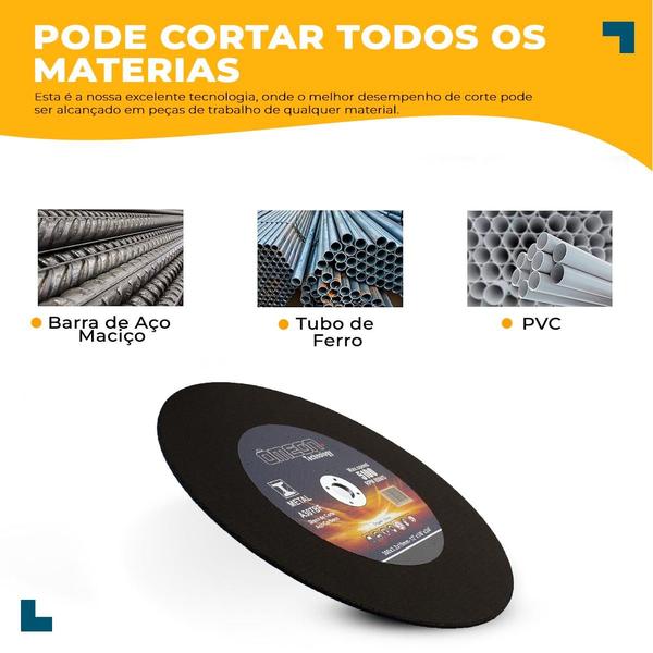 Imagem de Disco De Corte 12 Polegadas Furo 1 Polegada P/ Metal 5 Pcs