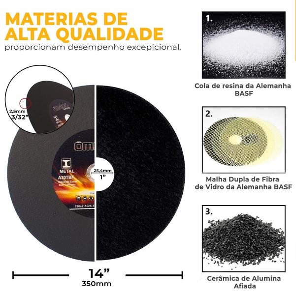 Imagem de Disco De Corte 14 Polegadas Metal Para Policorte - 10 Pcs