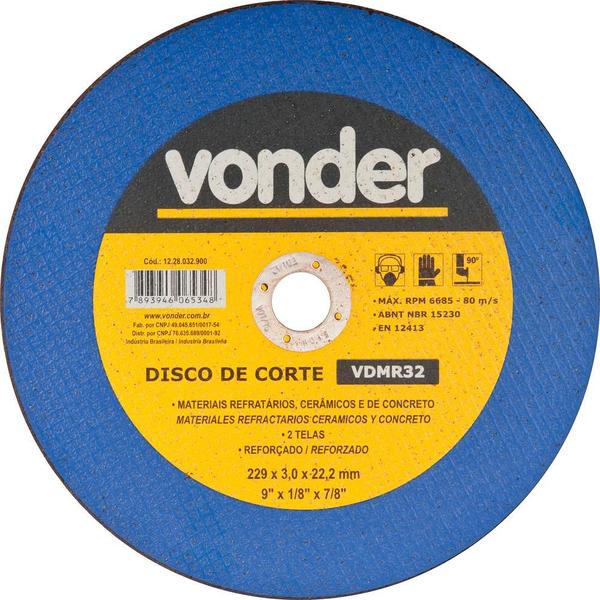 Imagem de Disco De Corte 228,6x3,0x22,22 2 Telas Para Refratário Vdmr3