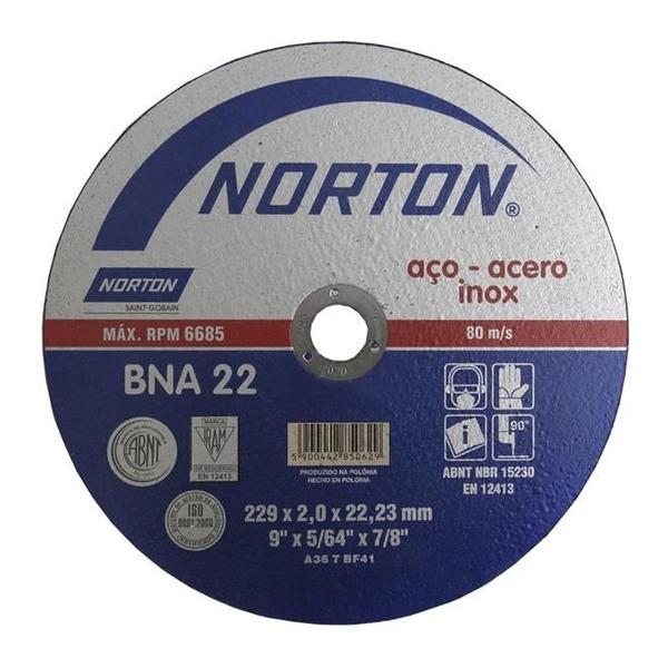 Imagem de Disco De Corte 229X2X22,23 Mm Bna22 Norton