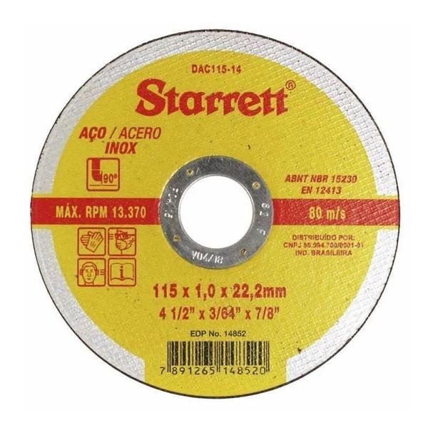 Imagem de Disco de Corte 4.1/2X1MMX7/8 DAC115-14 STARRETT