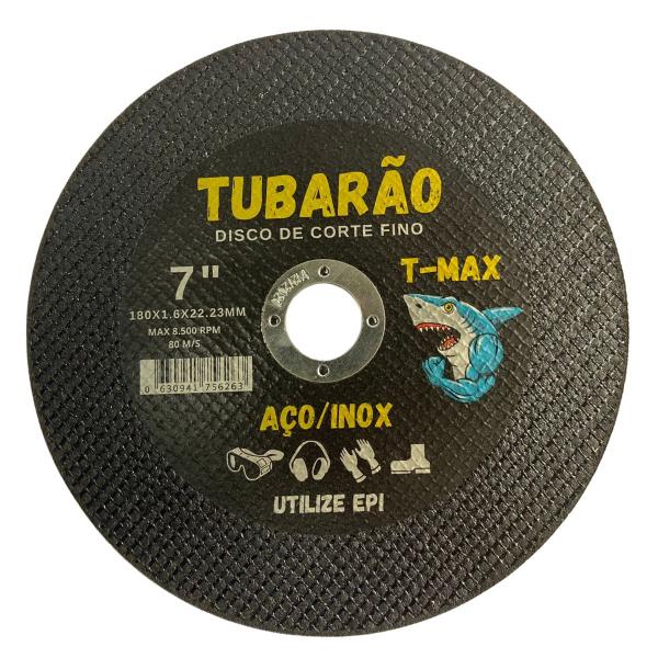 Imagem de  Disco De Corte 7 Polegadas 180mm Inox Metal Tubarão