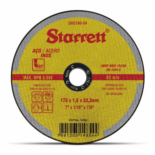 Imagem de Disco de Corte 7 x 1/16 x 7/8 Reforçado com 2 Telas - starrett