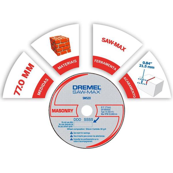 Imagem de Disco de Corte Alvenaria para Dremel SAW MAX DSM520 DREMEL