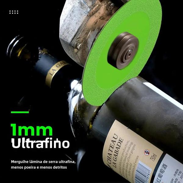 Imagem de Disco de Corte de Vidro Diamante 100mm - Para Mármore, Cerâmica, Telha, Jade e Garrafas