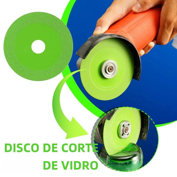 Imagem de Disco de Corte de Vidro Diamante 100mm - Para Mármore, Cerâmica, Telha, Jade e Garrafas