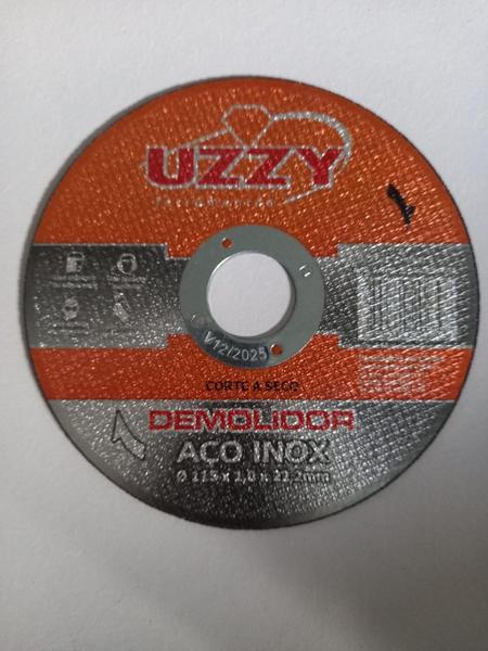 Imagem de Disco de corte demolidor aço inox 115x1,0x22,2mm, Uzzy