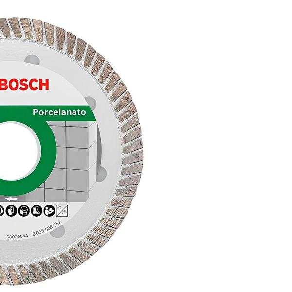 Imagem de Disco de Corte Diamantado 4.3/8 POL 105 MM Fino Porcelanato Turbo com 5 Unidades BOSCH