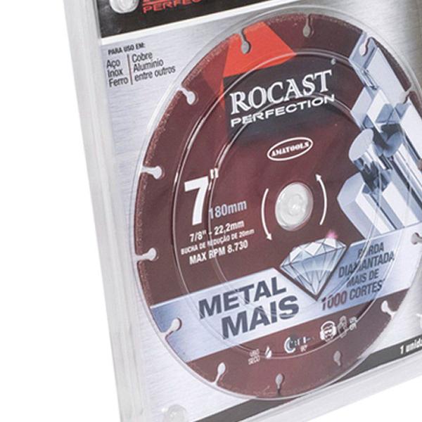 Imagem de Disco De Corte Diamantado Metal Mais - Metal Mais - Med. 7" - Ref. 412,0002 - ROCAST