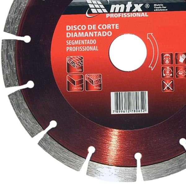 Imagem de Disco De Corte Diamantado Segmentado Profissional Mtx 7 Pol