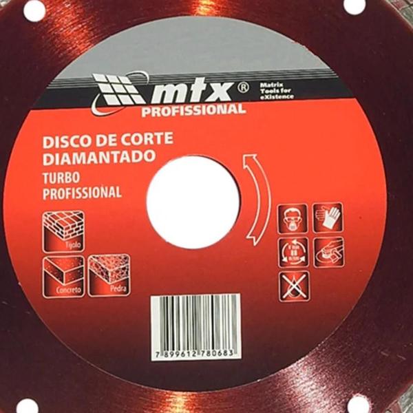 Imagem de Disco de Corte Diamantado Turbo 110 X 20mm 731169 MTX