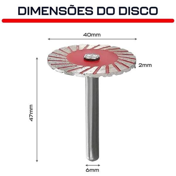 Imagem de Disco De Corte Diamantado Turbo 40Mm X 6Mm Para Furadeiras