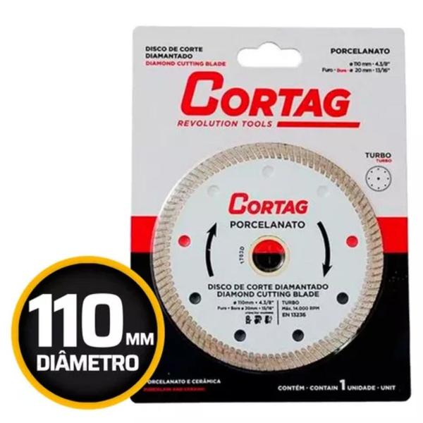 Imagem de Disco de Corte Diamantado Turbo Eco 110mm - Cortag