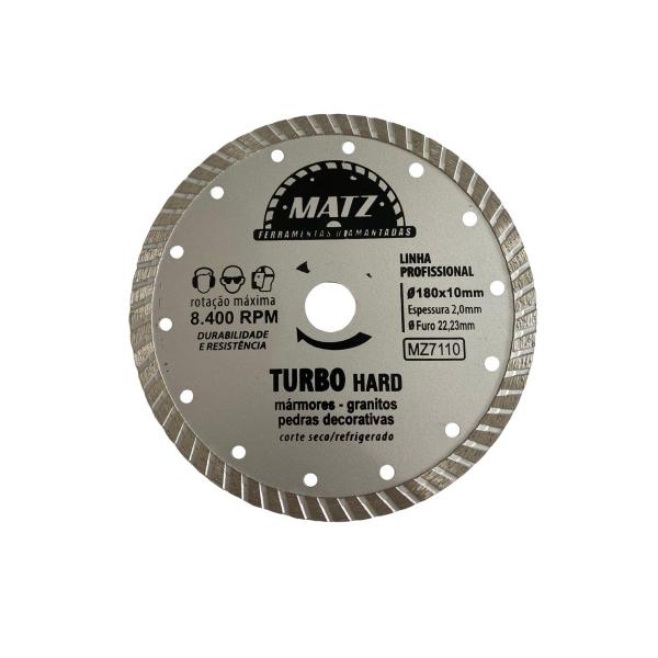 Imagem de Disco De Corte Diamantado Turbo Hard 10mm 180x22,23mm Matz