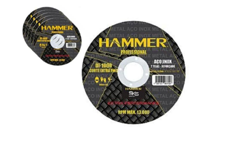 Imagem de Disco De Corte Fino Inox 4.1/2 X 1,0 Esmerilhadeira - Hammer