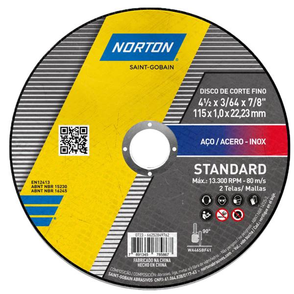 Imagem de Disco De Corte Inox 4.1/2 Standard Norton