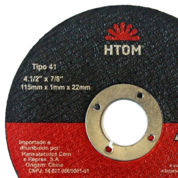 Imagem de Disco de Corte Inox 4.1/2" x 7/8" - 40563 - HTOM