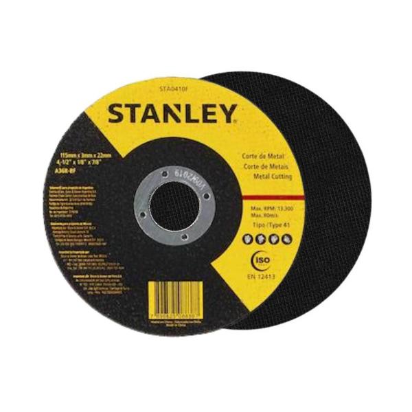 Imagem de Disco De Corte Metal Multiuso Stanley 4 1/2 Polegadas Para Aço Inox Inoxidável Ferro Alumínio