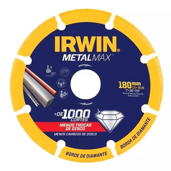 Imagem de Disco De Corte Metalmax Diamantado 7.1/4 180mm Inox Irwin