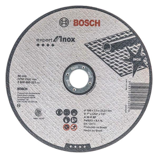 Imagem de Disco de Corte para Inox Grão 30 180x2mm Bosch