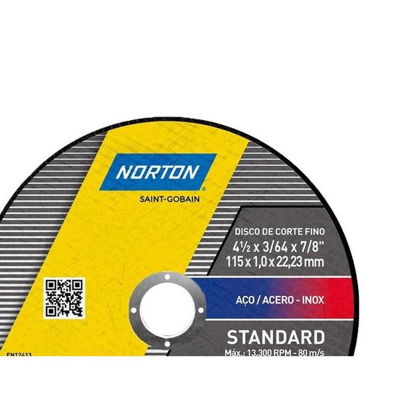 Imagem de Disco De Corte Para Inox Norton Standard 41/2X1,0X7/8