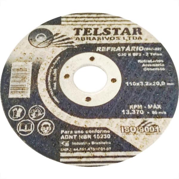 Imagem de Disco De Corte Para Refratario Telstar 110 X 3,2 X 20 302206 - Kit C/10