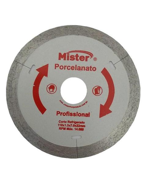 Imagem de Disco de Corte Porcelanato Liso - Mister, Opção: Liso