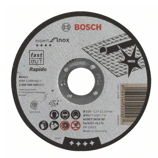 Imagem de Disco de Corte Reto Para Inox 4.1/2x7/8x1/25 - 26086.005.45 - BOSCH