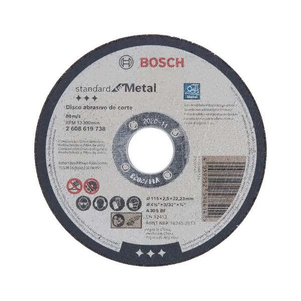 Imagem de Disco de corte Standard for Metal 115x2,5mm centro reto C/ 100 Pçs Bosch