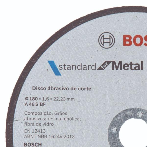 Imagem de Disco de Corte Standard for Metal 180x1,6mm Reto Bosch 