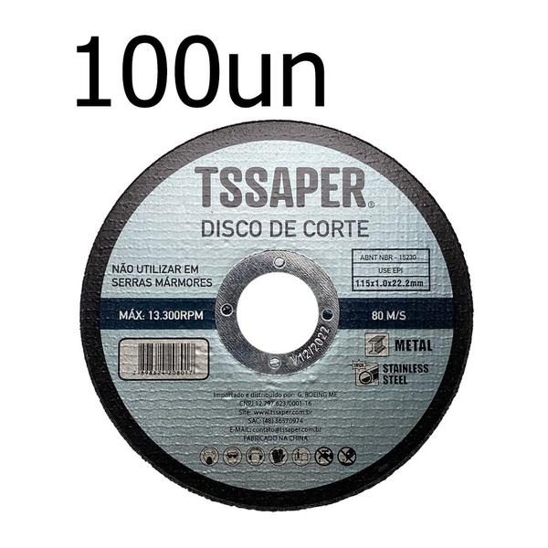 Imagem de Disco de corte tamanho 115mm para esmerilhadeira Tssaper